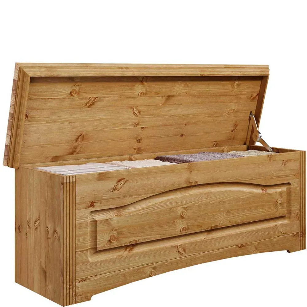 Wohnen Sitztruhen*Kiefernholz Wäschetruhe im Landhausstil - Vocoja