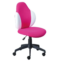 Kinder Wohnen Kinder Drehstuhl in Pink & Weiß mit Schwarz - Dario