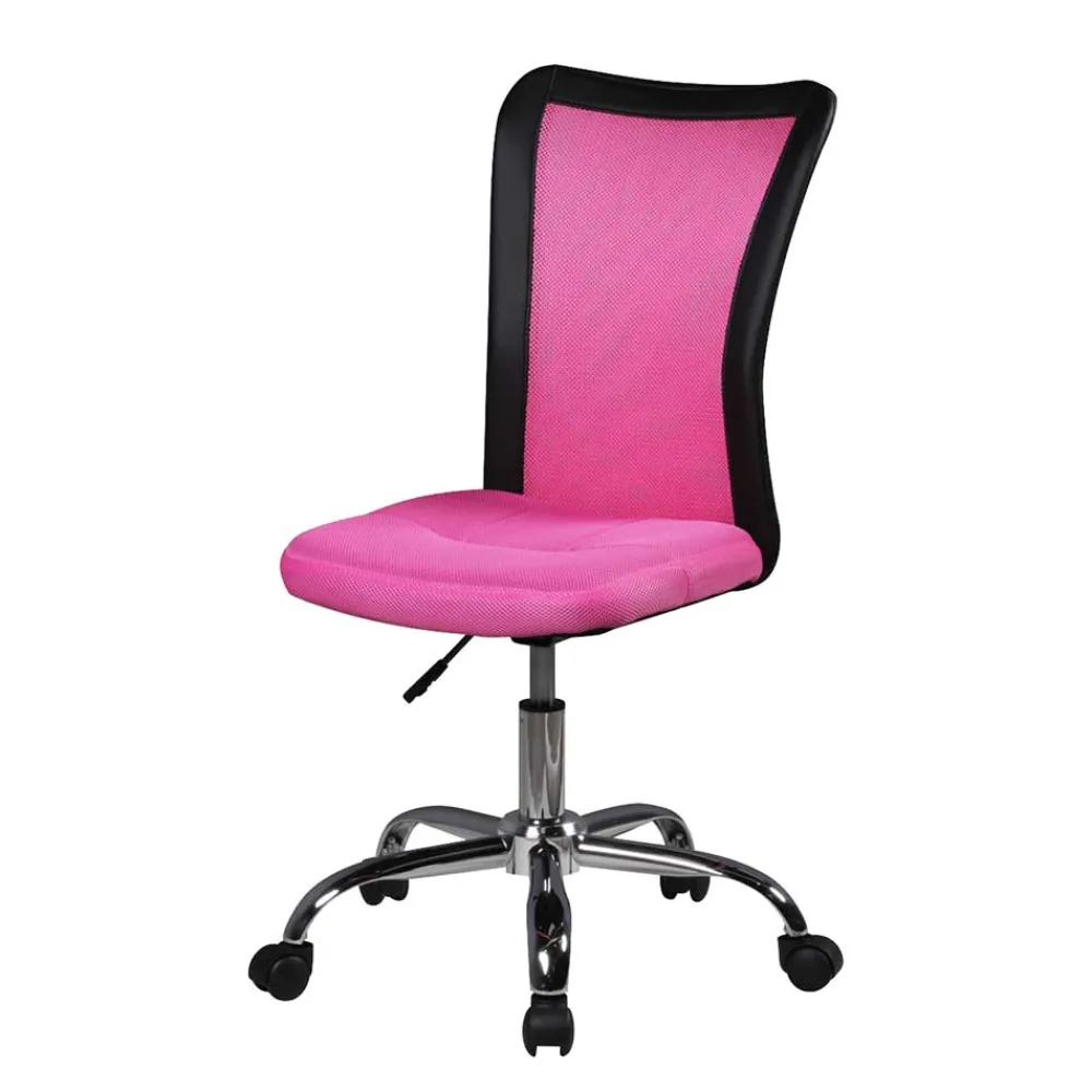Kinder Wohnen Kinder Drehstuhl in Pink & Schwarz - Rai