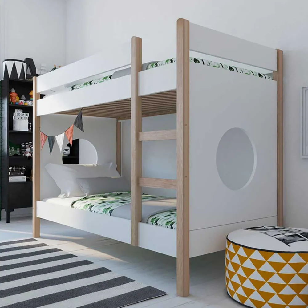 Wohnen Kindermöbel|Kinderbetten*Kinder Etagenbett im Skandinavischen Wohnstil - Vathurias