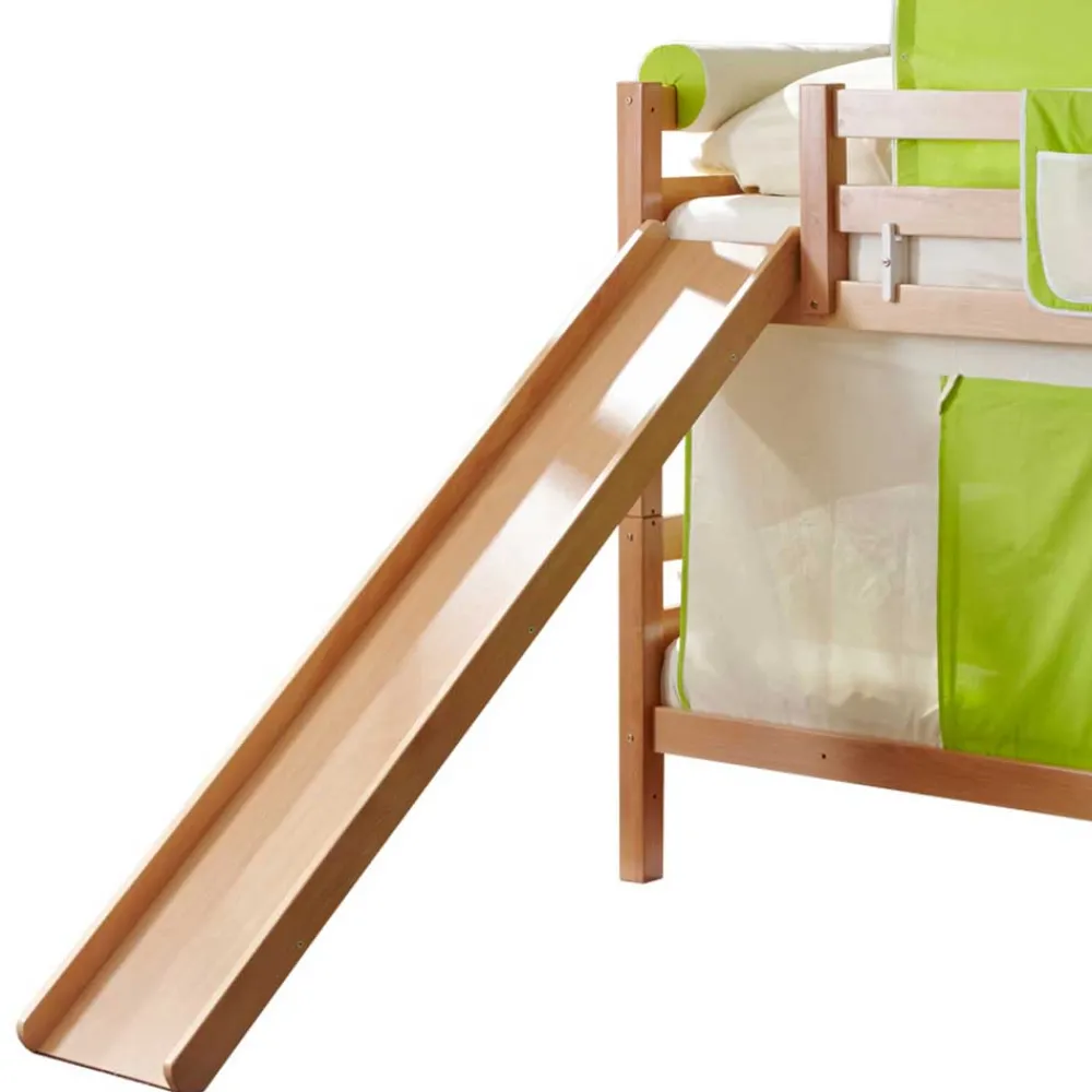 Wohnen Kinderbetten*Kinder Etagenbett mit Rutsche & Stoffset - Sivarin