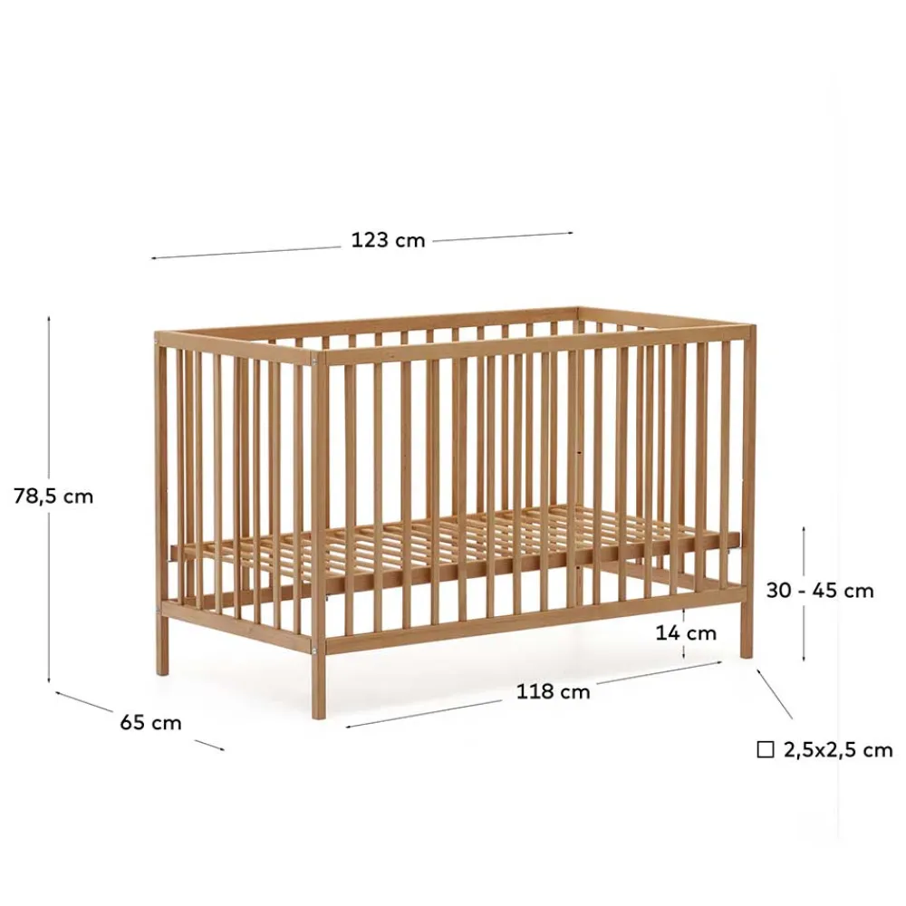 Wohnen Kindermöbel|Babybetten*Kinder Gitterbett aus Buche Massivholz - Vichada