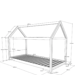 Wohnen Kindermöbel*Kinder Hausbett bodentief - Alayn
