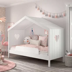 Wohnen Weiße Möbel|Kinderbetten*Kinder Hausbett in Weiß - Grandory