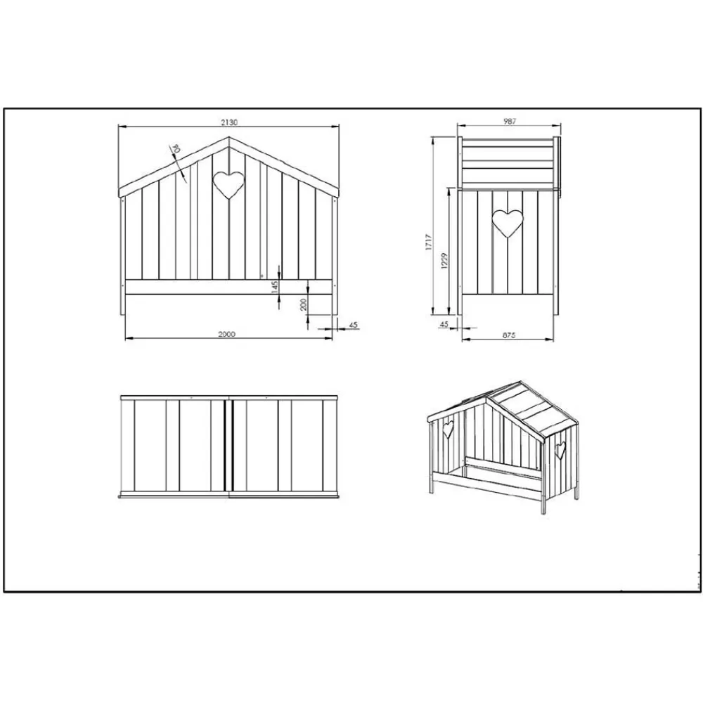 Wohnen Weiße Möbel|Kinderbetten*Kinder Hausbett in Weiß - Grandory
