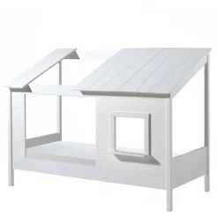 Wohnen Kinderbetten*Kinder Hausbett in Weiß lackiert - Actina