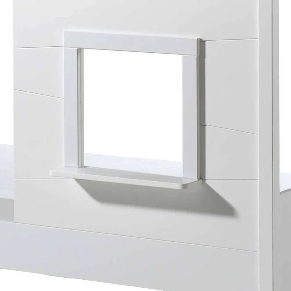 Wohnen Kinderbetten*Kinder Hausbett in Weiß lackiert - Actina