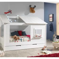 Wohnen Kinderbetten*Kinder Hausbett mit Fenster und offenem Dach - Manty