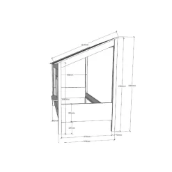 Wohnen Kinderbetten*Kinder Hausbett mit Fenster und offenem Dach - Manty