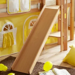 Wohnen Jugendbetten|Kindermöbel*Kinder Hochbett in Buche & Gelb - Trapani