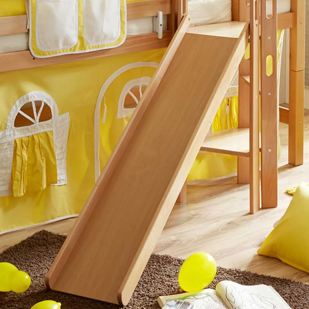 Wohnen Jugendbetten|Kindermöbel*Kinder Hochbett in Buche & Gelb - Trapani