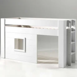 Kinder Wohnen Kinder Hütten Hochbett in Weiß - Pedro