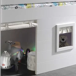 Kinder Wohnen Kinder Hütten Hochbett in Weiß - Pedro