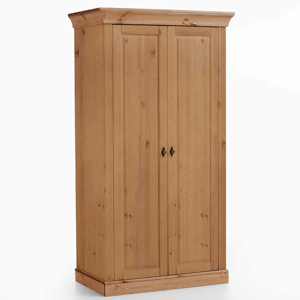 Kinder Wohnen Kinder Kleiderschrank in Kiefer Laugefarben - Piatra