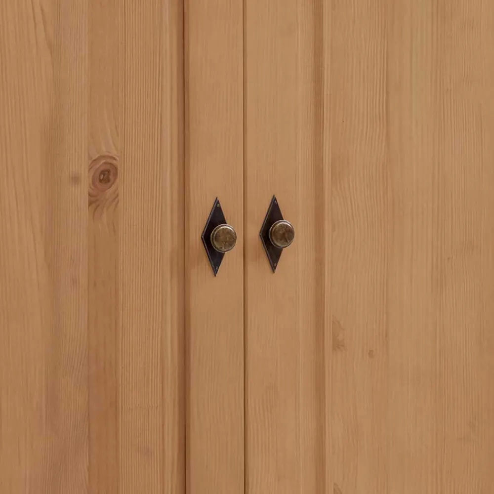 Kinder Wohnen Kinder Kleiderschrank in Kiefer Laugefarben - Piatra