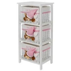 Wohnen Kindermöbel|Rattanmöbel*Kinder Regal mit Teddybären - 3 Körbe - Lora