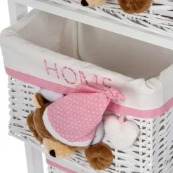 Wohnen Kindermöbel|Rattanmöbel*Kinder Regal mit Teddybären - 3 Körbe - Lora