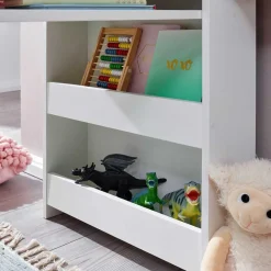 Kinder Wohnen Kinder Schreibtisch mit Regal in Weiß - Intora