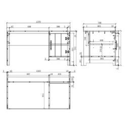 Kinder Wohnen Kinder Schreibtisch und Regal Set - Ellen (zweiteilig)