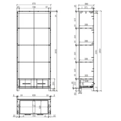 Kinder Wohnen Kinder Schreibtisch und Regal Set - Ellen (zweiteilig)