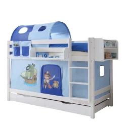 Wohnen Kinderbetten*Kinder Stockbett mit Piraten Stoff in Blau - Conday