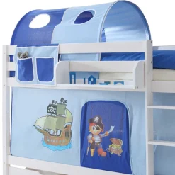 Wohnen Kinderbetten*Kinder Stockbett mit Piraten Stoff in Blau - Conday