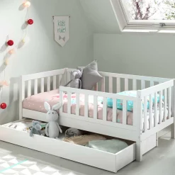 Wohnen Babybetten*Kinderbett in 140x70 mit Rausfallschutz - Cospa