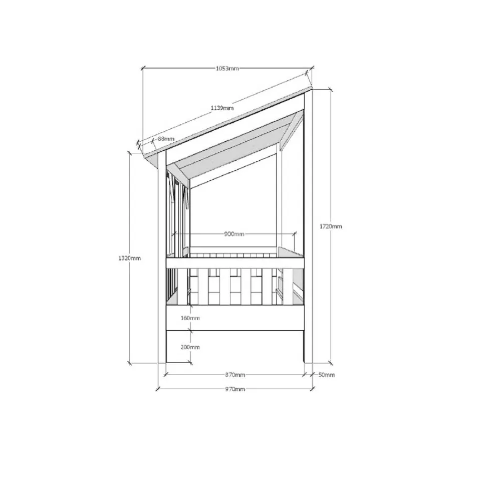 Wohnen Kindermöbel|Kinderbetten*Kinderbett mit Dach & Absturzsicherung Zaun - Zanoas