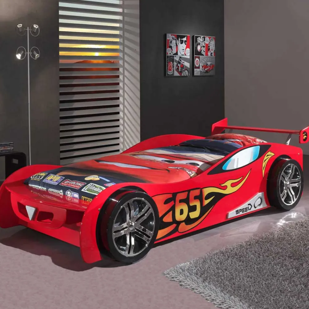 Kinder Wohnen Kinderbett Monoposto in Rot