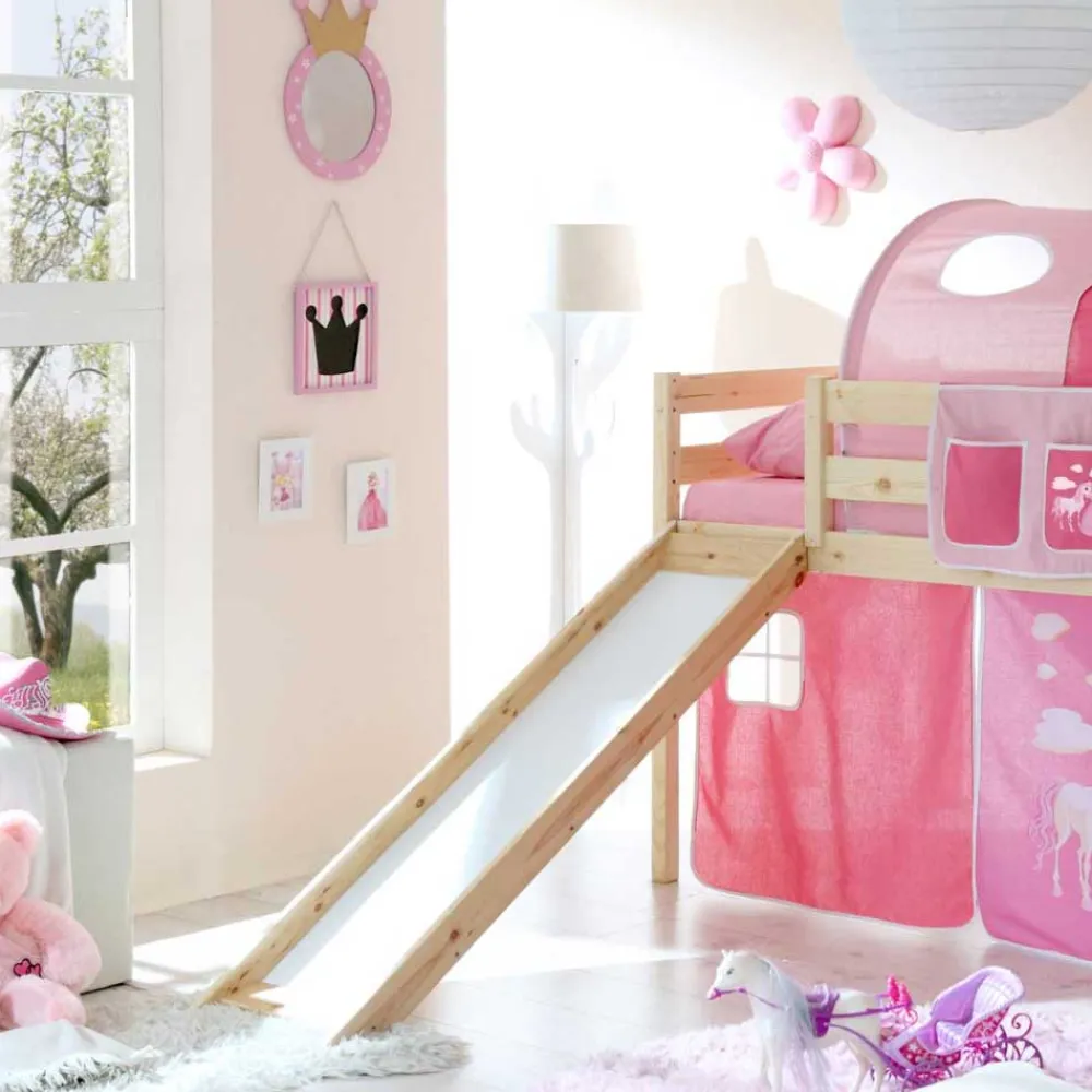 Kinder Wohnen Kinderbett Round mit Rutsche