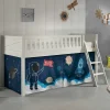 Kinder Wohnen Kinder-Hochbett Astronaut in Weiß - Natalea
