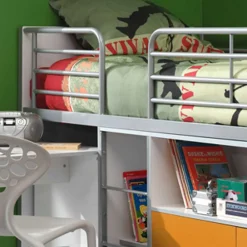 Wohnen Kinderbetten*Kinderhochbett Moonio in Orange