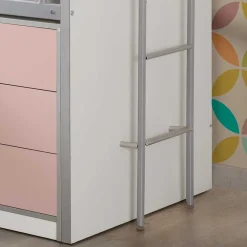 Kinder Wohnen Kinderhochbett Trio in Rosa-Weiß