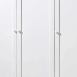 Kinder Wohnen Kinderkleiderschrank Grandory in Weiß lackiert