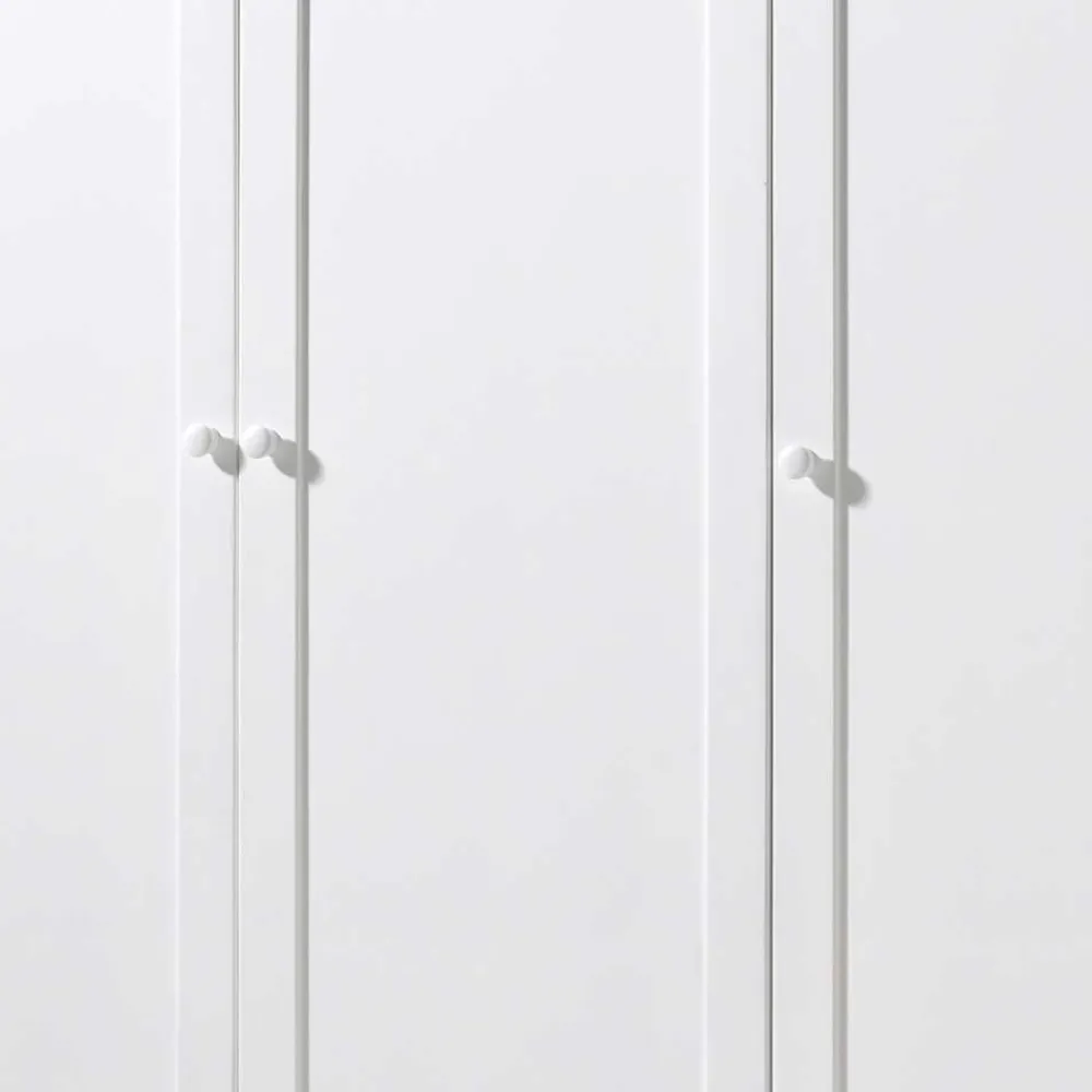 Kinder Wohnen Kinderkleiderschrank Grandory in Weiß lackiert