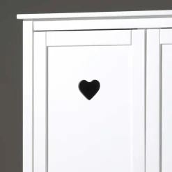 Kinder Wohnen Kinderkleiderschrank Grandory in Weiß lackiert