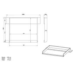 Kinder Wohnen Kinder-Kommode - optional mit Wickelaufsatz - Suzanas