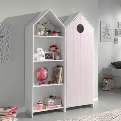 Wohnen Kinderkleiderschränke|Babyzimmerschränke*Kinderschrank & Regal im Häuser Design - Indefiva (zweiteilig)