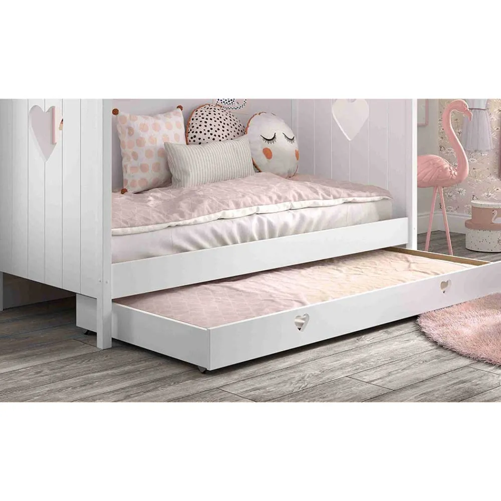 Wohnen Kinderbetten|Kindermöbel*Kinderzimmer Hausbett in Weiß - Grandory