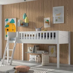 Wohnen Kindermöbel|Kinderbetten*Kinderzimmer Hochbett mit schräger Leiter - Diagos