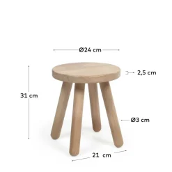 Wohnen Kindermöbel*Kinderzimmer Holzhocker aus Gummibaum - Ivano