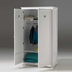 Wohnen Kinderkleiderschränke|Babyzimmerschränke*Kinderzimmer Kleiderschrank Grandory in Weiß lackiert