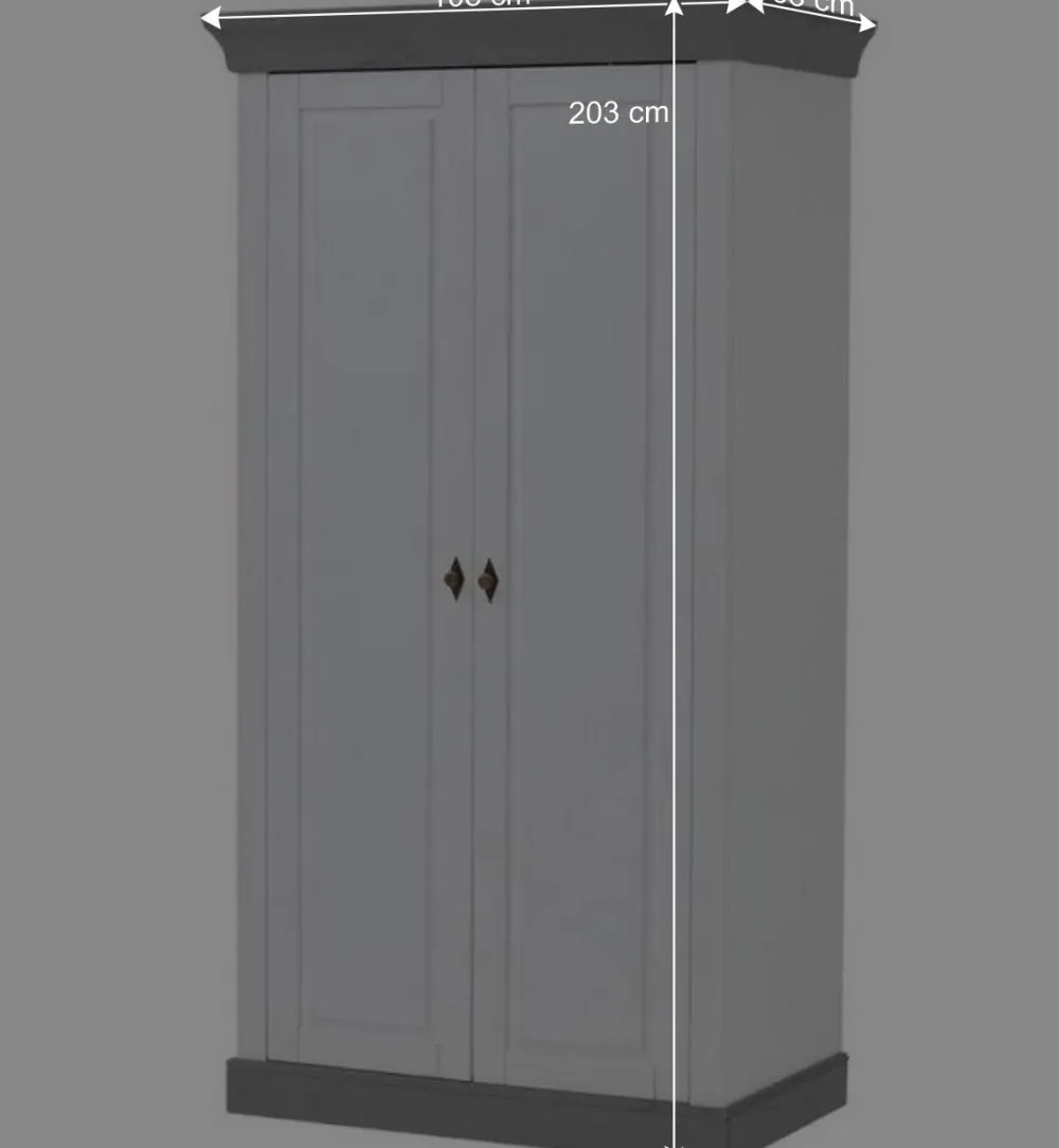 Wohnen Kinderkleiderschränke*Kinderzimmer Kleiderschrank zweifarbig - Mirandesca