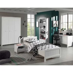 Wohnen Kinderzimmer Komplett*Kinderzimmer Kompletteinrichtung in Weiß - Ellen (fünfteilig)