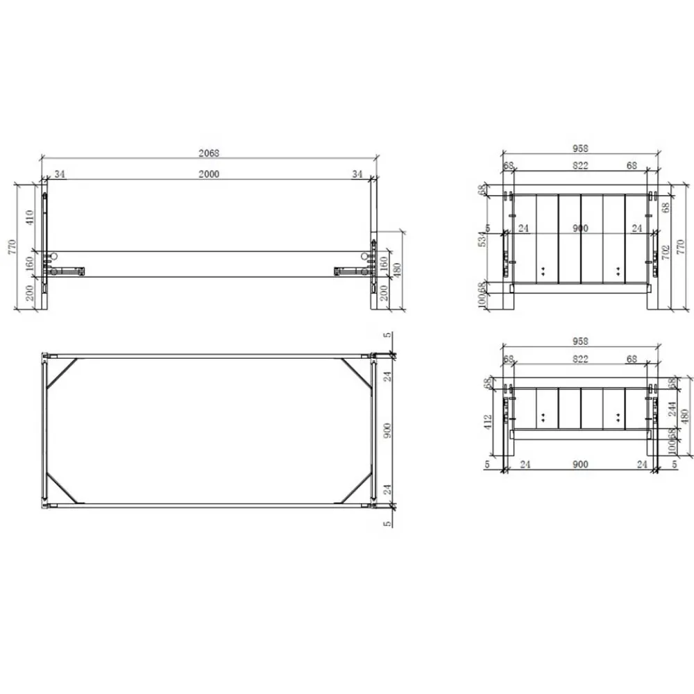 Wohnen Kinderzimmer Komplett*Kinderzimmer Kompletteinrichtung in Weiß - Ellen (fünfteilig)