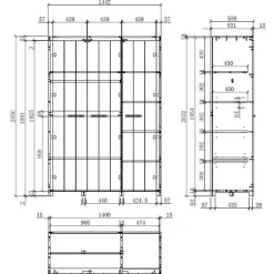 Wohnen Kinderzimmer Komplett*Kinderzimmer Kompletteinrichtung in Weiß - Ellen (fünfteilig)