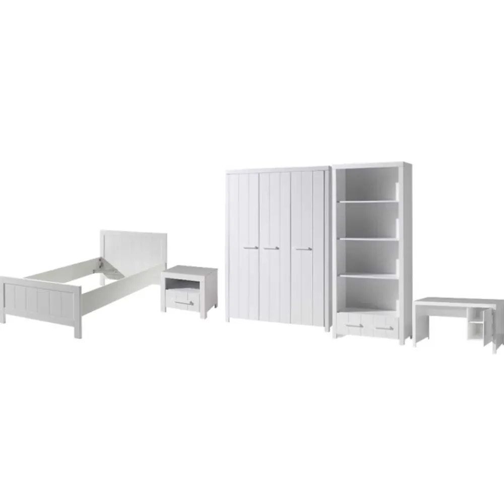 Wohnen Kinderzimmer Komplett*Kinderzimmer Kompletteinrichtung in Weiß - Ellen (fünfteilig)