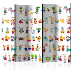 Kinder Wohnen Kinderzimmer Raumteiler mit bunten Tieren - Pablo
