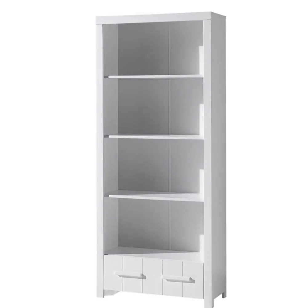 Wohnen Kinderregale*Kinderzimmer Regal in Weiß mit Rückwand - Ellen