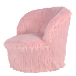 Wohnen Designermöbel|Kindermöbel*Kinderzimmer Sessel in Rosa Kunstfellbezug - Leonid